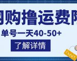 网购撸运费险项目,单号一天40-50+,实实在在能够赚到钱的项目【详细教程】-第一资源库