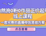 电商自然流0粉0作品正价起号线上课程:一套完善的直播带货落地方案-第一资源库