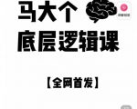 马大个·底层逻辑课,51节底层逻辑智慧课-价值1980元-第一资源库