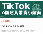 短视频疯人院TikTok 0粉达人带货小航海,TikTok Shop运营带货新模式-第一资源库