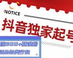 抖音独家起号,一天引流500+精准粉,适合各类行业(9节视频课)-第一资源库