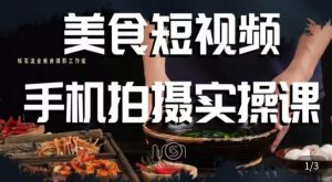 烁石·美食视频手机拍摄实操课,美食摄影理论、手机拍摄相关设置、剪辑调色、布光原理等内容-第一资源库