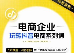 玺承·电商企业玩转抖音电商系列课,6大维度,6位老师,线上揭秘抖音商家入局SOP-第一资源库