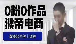 猴帝最新1600线上课,0粉起号实操教学,自然流量天花板,7-8月9节,20+小时-第一资源库