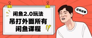 闲鱼2.0玩法单号每天日入2000,吊打市面所有课程-第一资源库