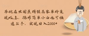 华佗在世国医精髓高客单价变现吸金,操作简单小白也可快速上手,实现日入2000+【揭秘】-第一资源库